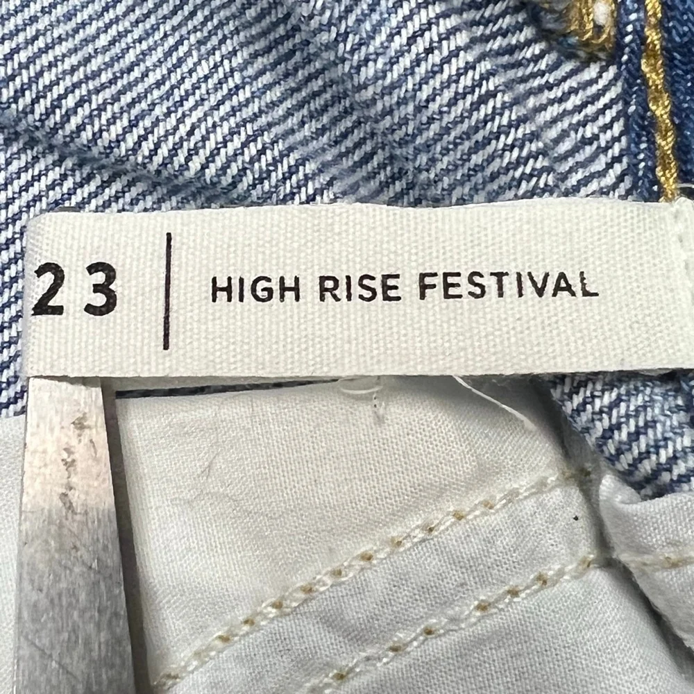 PacSun Swirl Print Denim High Waisted Shorts Size 23